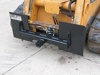 bobcat skid steer attachment trailer hitch receiver mount plate|bobcat skid steer trencher attachment.